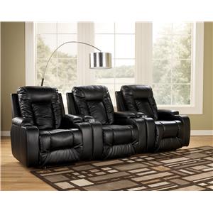 Signature Design by Ashley Matinee DuraBlend� - Eclipse 3 Piece Theater Seating Group